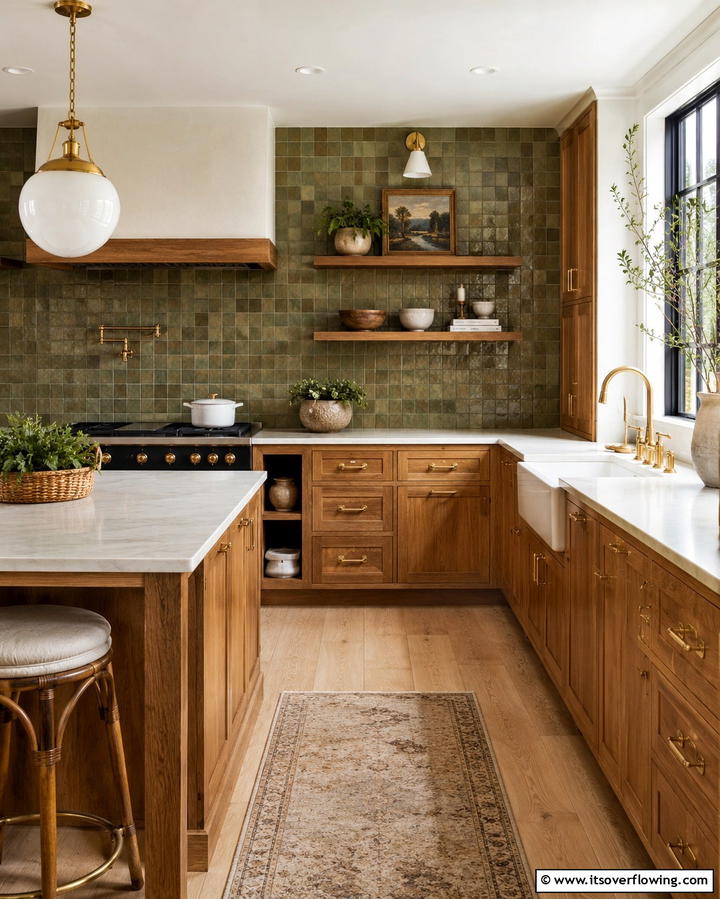Earthy Tile Backsplashes - 30 Retro 70s Kitchen Ideas for a Funky Vintage Makeover