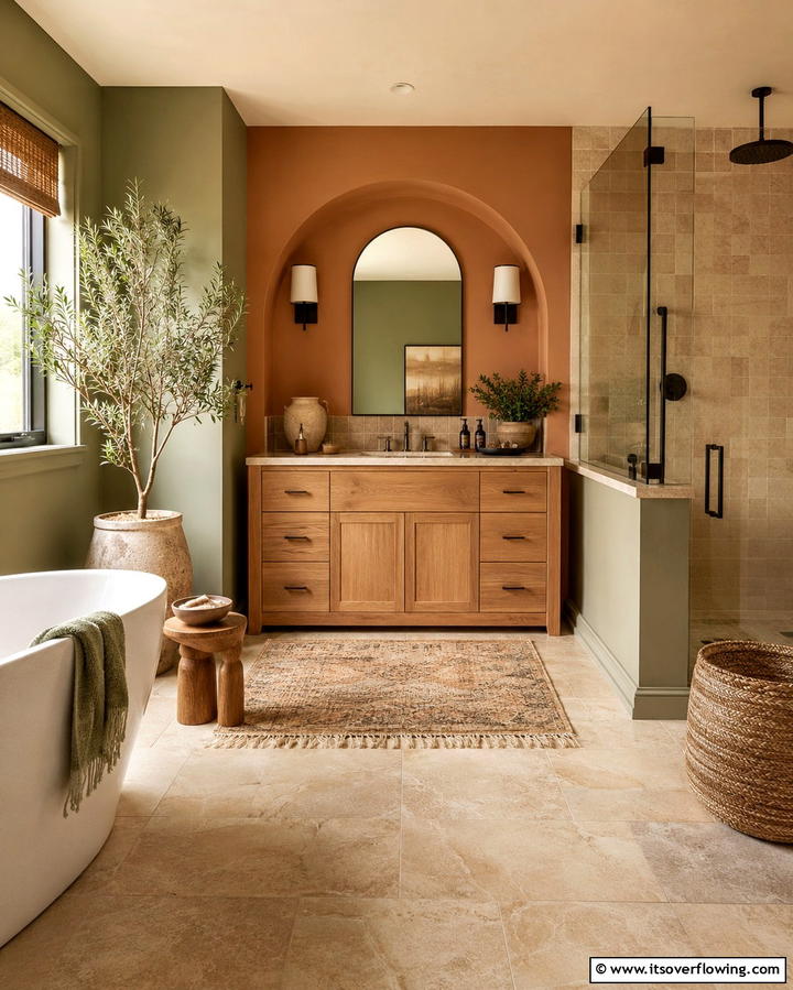 Earthy Tone Bathroom - 30 Stylish Bathroom Decor Ideas for a Spa-Like Retreat