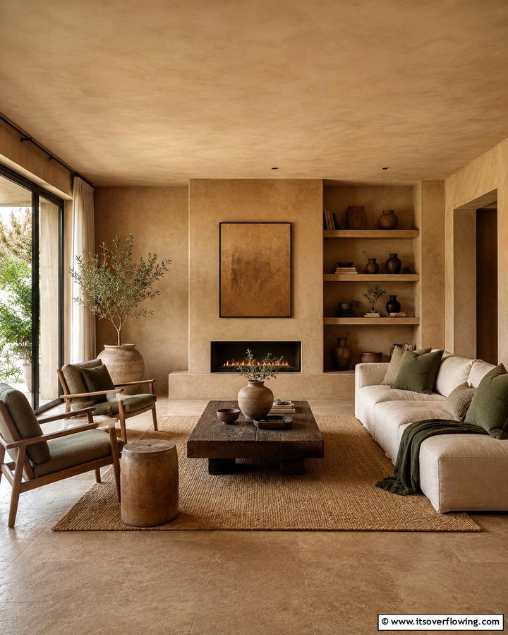 Earthy Tone Interiors - 30 Feng Shui Living Room Layouts for Harmony & Flow