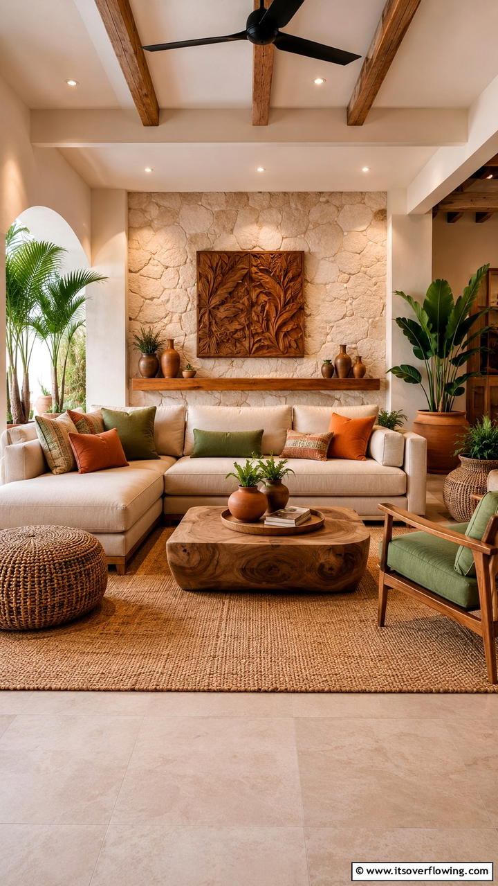 Earthy Tones Harmony - 30 Beige Couch Living Room Ideas for Neutral Elegance