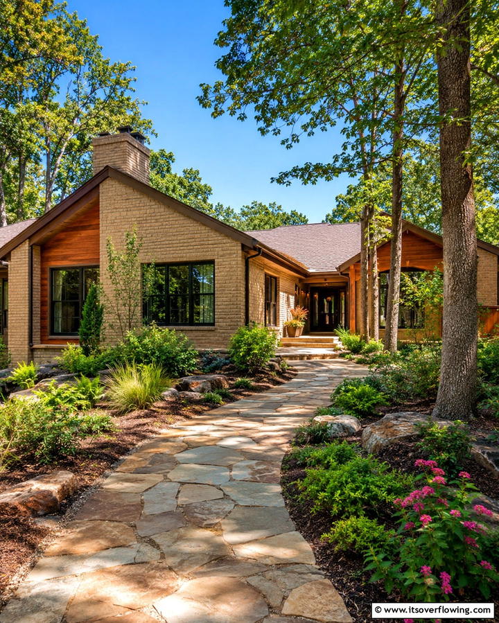 Earthy Tones for a Natural Look - 25 Painted Brick Houses Ideas for a Fresh Look