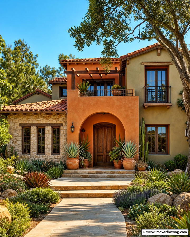 Earthy Tones for a Natural Look - 25 Boho House Exterior Ideas for a Unique and Colorful Look