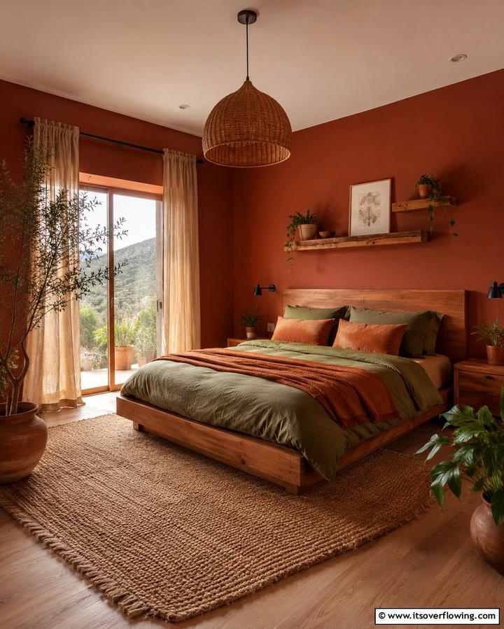 Earthy Tones - 25 Colorful Bedroom Ideas to Brighten Your Space
