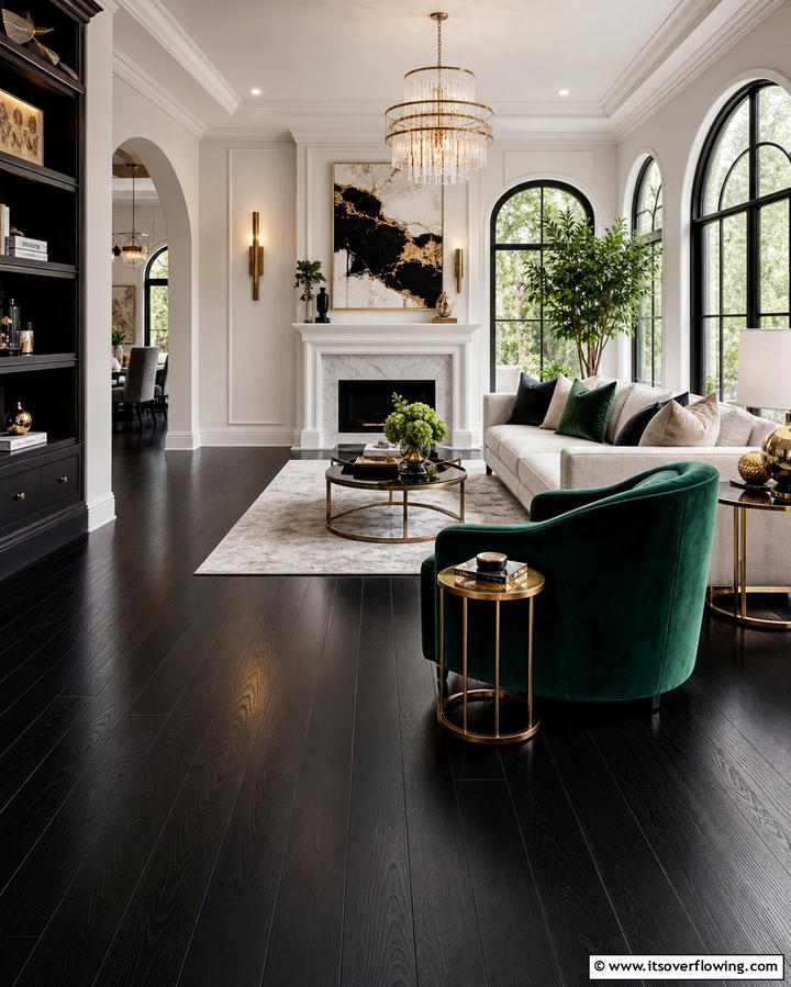 Ebony Luxe - 25 Wood Floor Colors to Transform Your Home