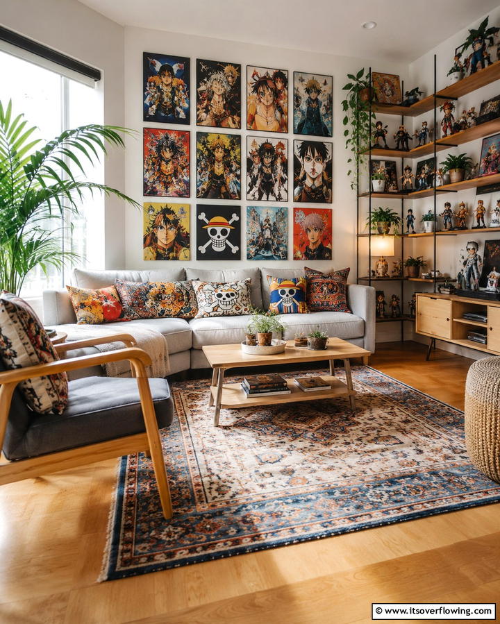 Eclectic Anime Mix Room - 30 Anime Room Ideas for Otaku-Inspired Spaces