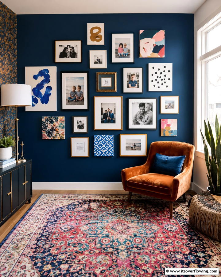 Eclectic Arrangement - 30 Family Photo Wall Ideas to Display Memories