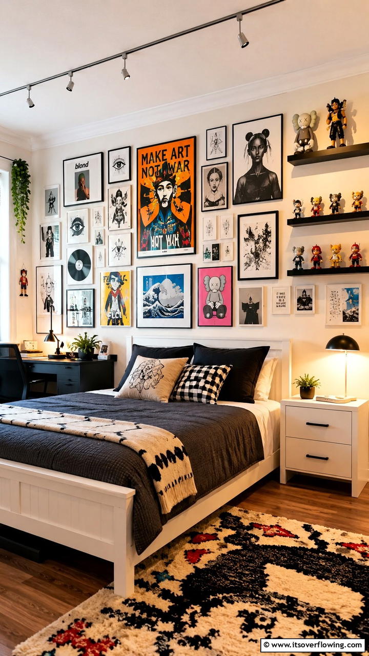 Eclectic Art Displays - 21 Modern Teen Bedroom Ideas for Functional and Stylish Spaces