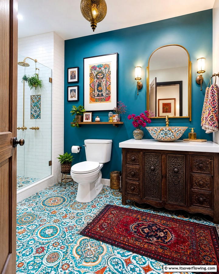 Eclectic Artistic Flair - 21 Luxury Bathroom Ideas for a Spa-Like Retreat