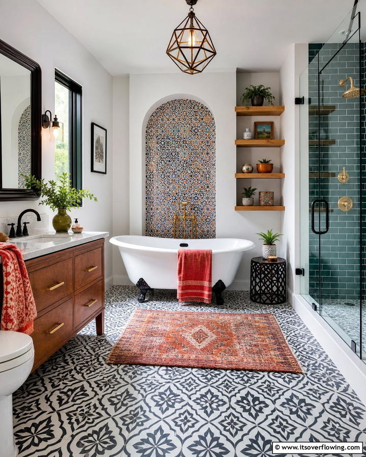 Eclectic Bathroom Retreat - 30 Stylish House Decor Ideas for Every Room in Your Home
