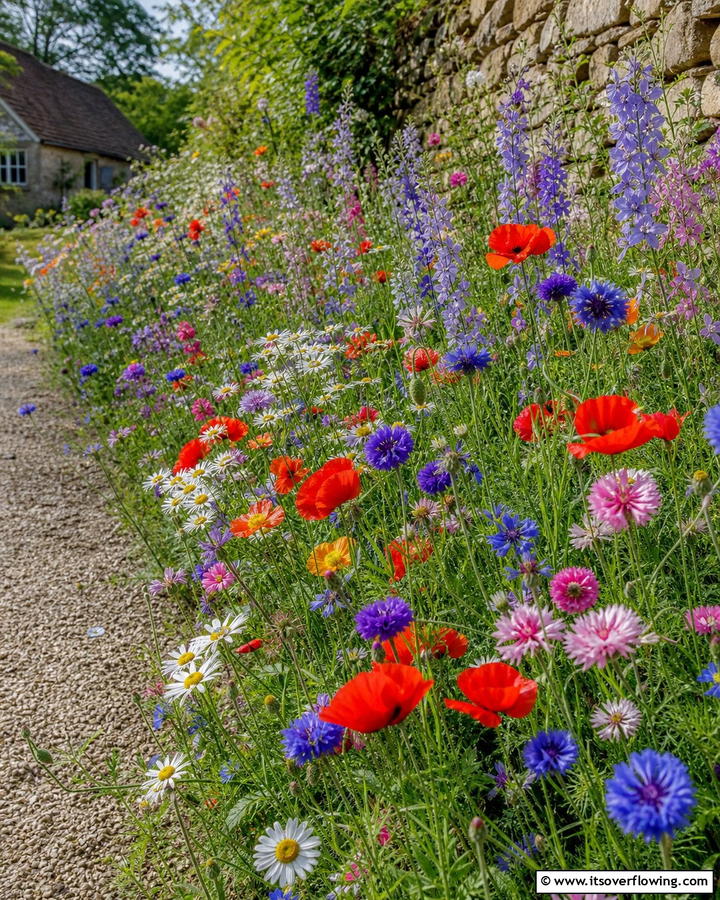 Eclectic Cottage Wildflower Mix - 21 Flower Bed Ideas to Beautify Your Garden or Yard