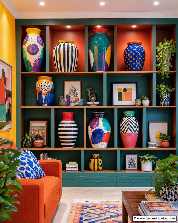 Eclectic Expression Ensemble - 21 Painted Pot Ideas for Creative Plant Container Makeovers