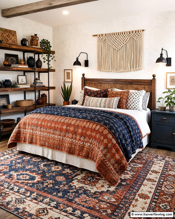 Eclectic Farmhouse Mix - 21 Farmhouse Bedroom Ideas for Rustic Comfort