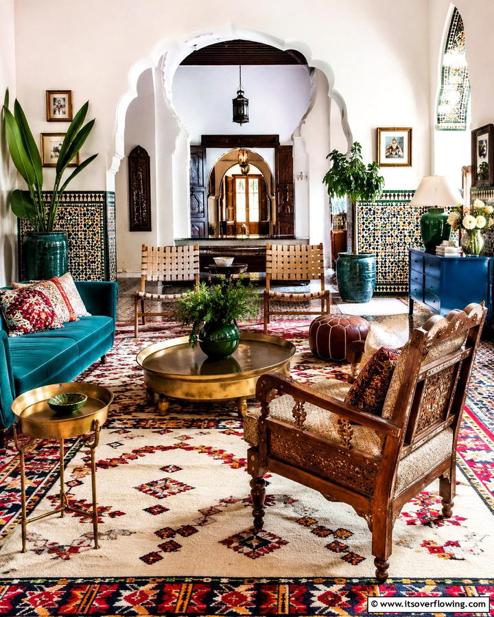 Eclectic Furniture Pieces - 30 Moroccan Living Room Ideas for Exotic Elegance