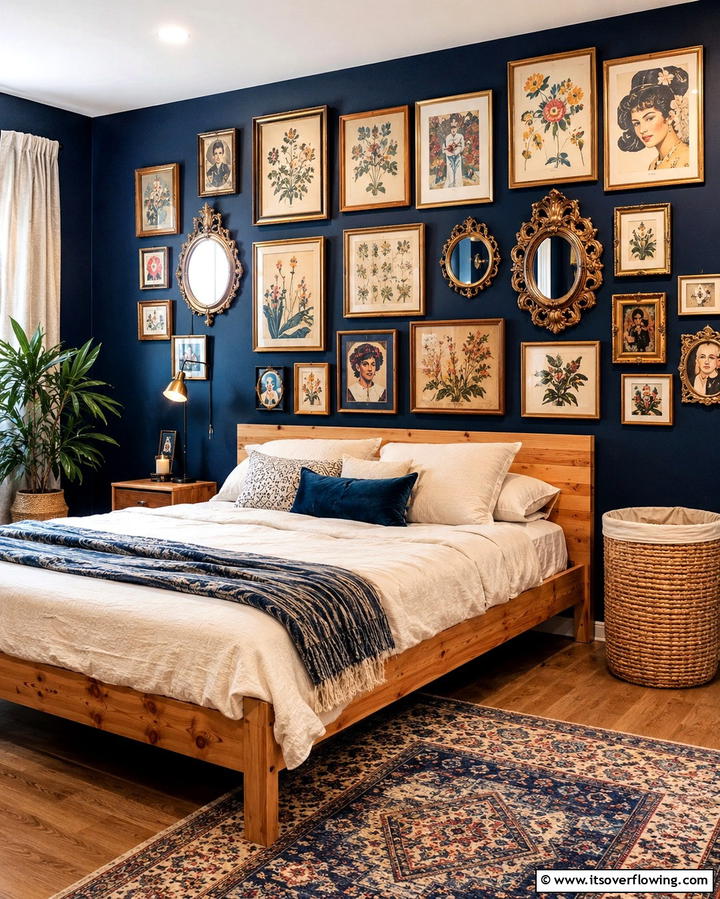 Eclectic Gallery Walls - 25 Trendy Hipster Bedroom Ideas for a Unique Personal Space