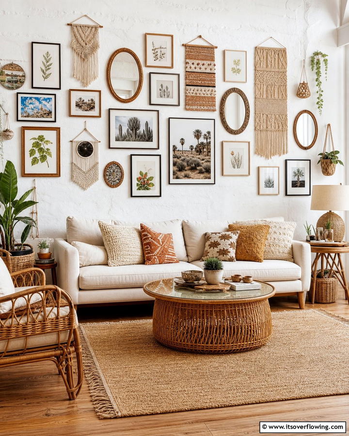 Eclectic Gallery Walls - 20 Boho Cottage Style Decor Ideas for a Cozy Home