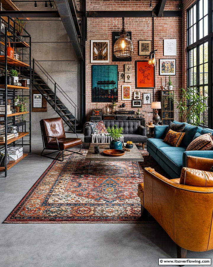 Eclectic Industrial Blend - 21 Industrial Interior Design Ideas for Urban Chic Spaces