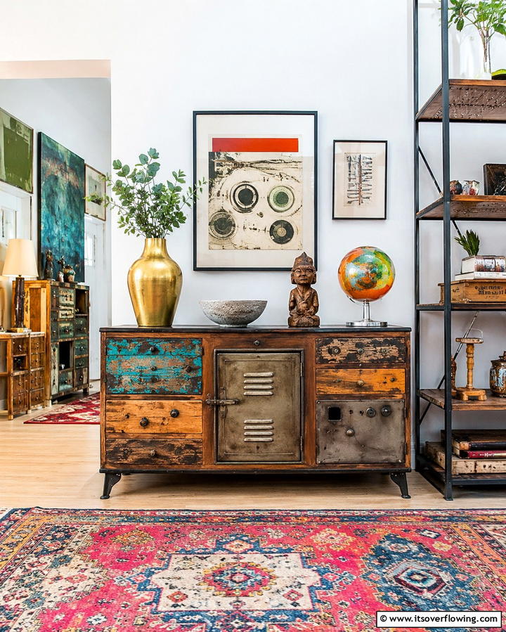 Eclectic Mix - 25 Sideboard Decor Ideas to Enhance Your Living Space