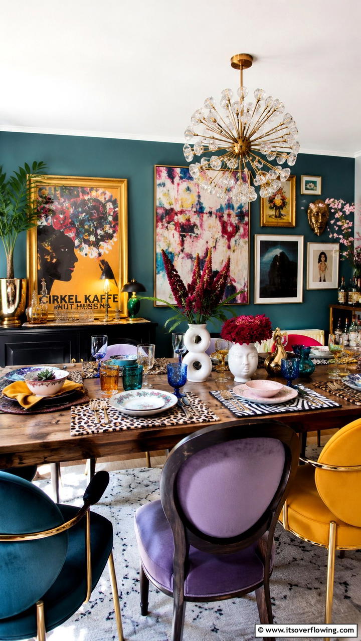 Eclectic Mix Style - 21 Elegant Tablescape Ideas for Memorable Dining Experiences