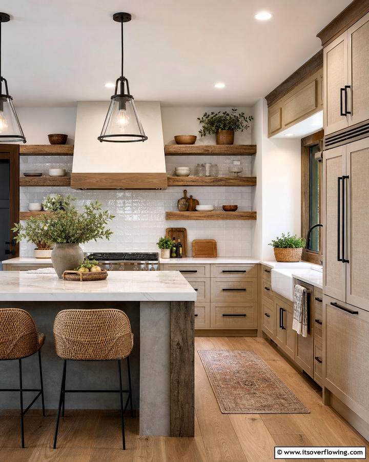 Eclectic Mix of Textures - 30 Eclectic Kitchen Ideas for Bold Design Lovers