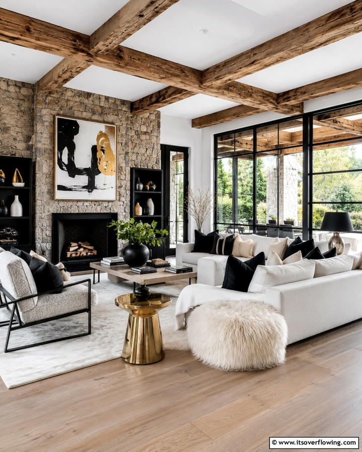 Eclectic Mix of Textures - 30 Pinterest Living Room Decor Ideas for 2024 Trends