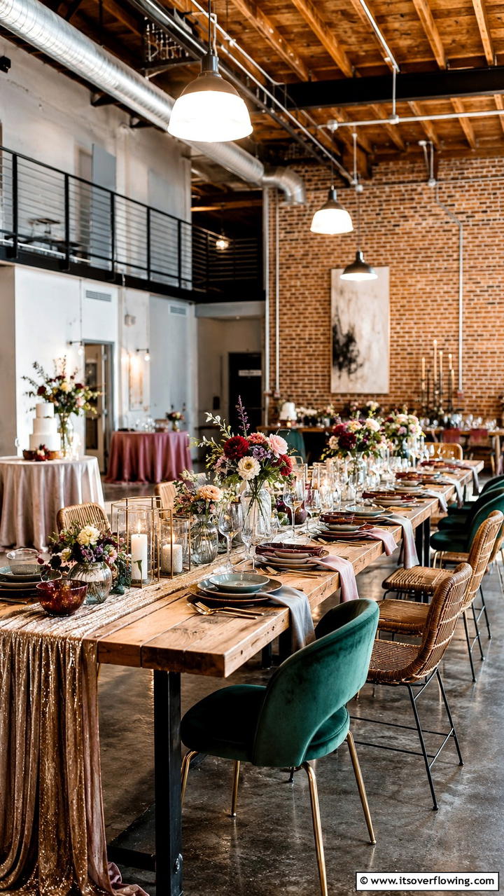 Eclectic Mixed Materials - 21 Wedding Table Decoration Ideas for Memorable Celebrations
