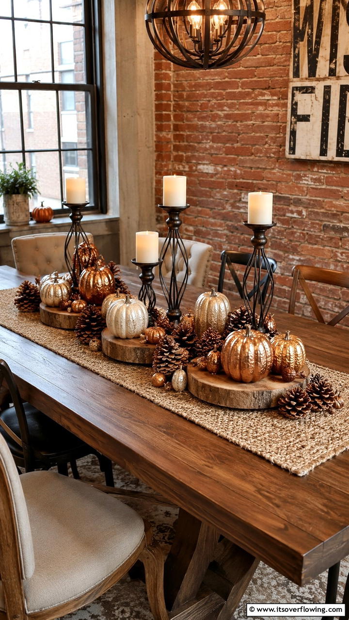 Eclectic Mixed Media Decor - 21 Stunning Thanksgiving Centerpiece Ideas for Your Table