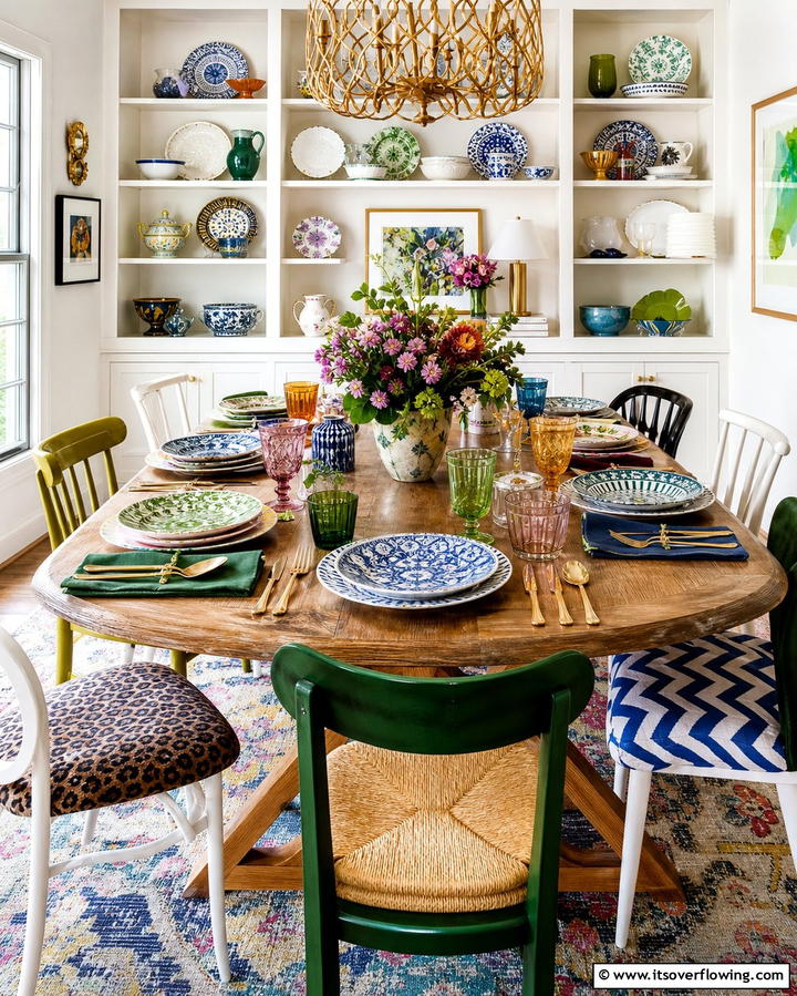 Eclectic Tableware for a Playful Touch - 25 Eclectic Dining Room Ideas for Unique Gatherings