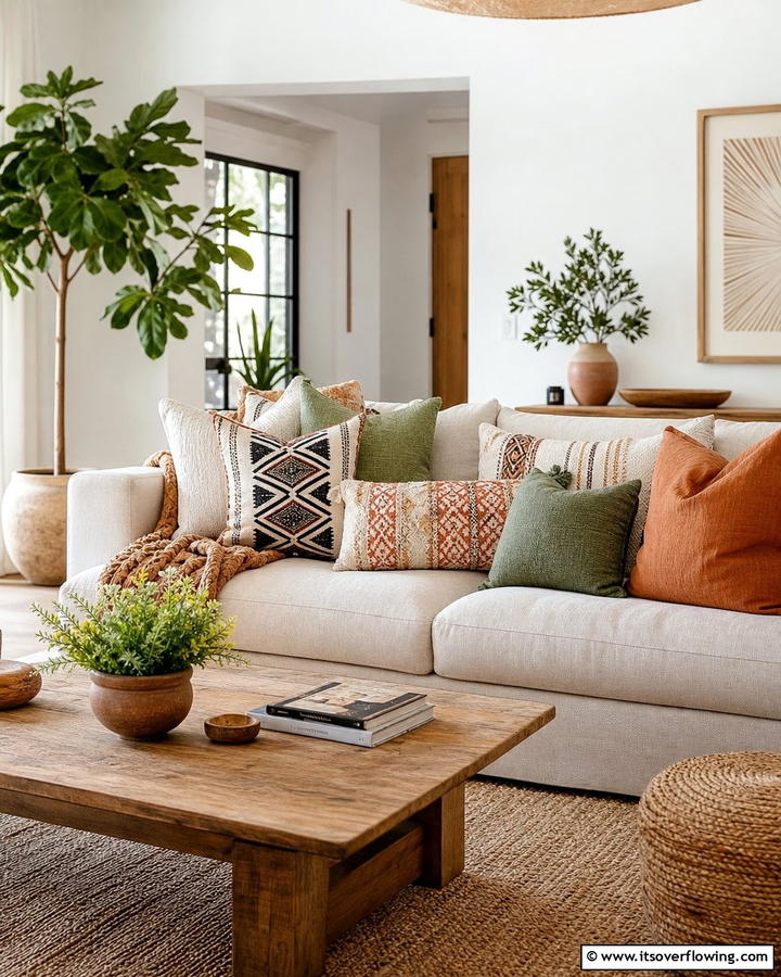 Eclectic Throw Pillows - 25 Boho-Scandinavian Design and Decor Ideas