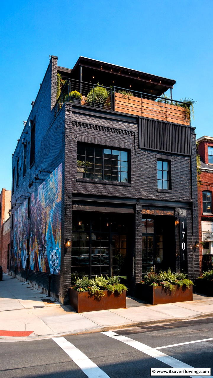 Eclectic Urban Black Brick Design - 30 Black Brick House Exteriors for Bold Curb Appeal