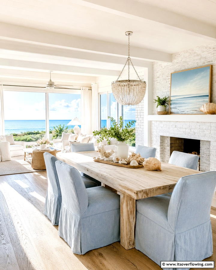 Eclectic Urban Vibe - 30 Cozy Dining Room Fireplace Design Ideas & Tips