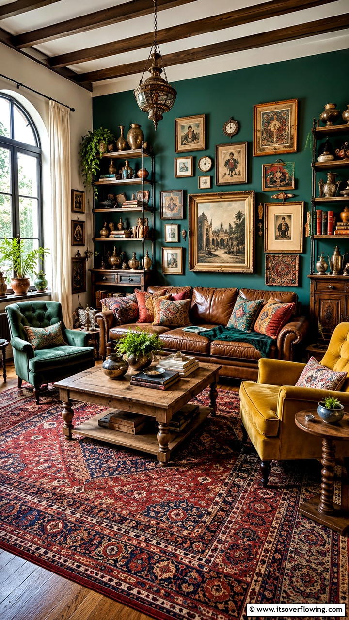 Eclectic Vintage Charm - 30 Boho Chic Living Room Ideas for a Cozy and Eclectic Vibe