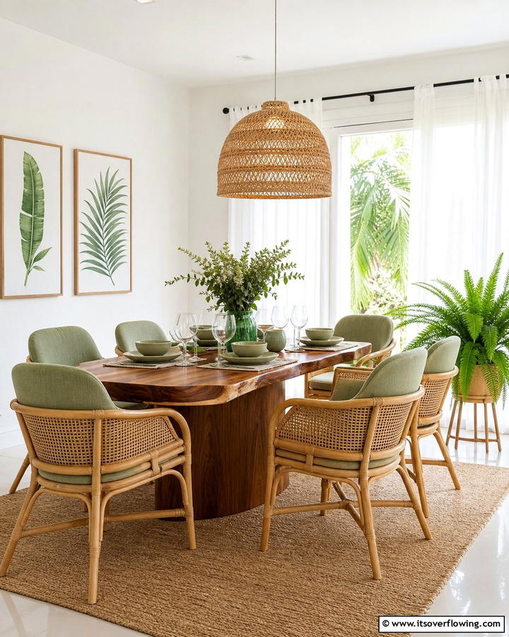 Eco Chic Dining Chairs - 21 Green Dining Room Ideas to Refresh Your Dining Space