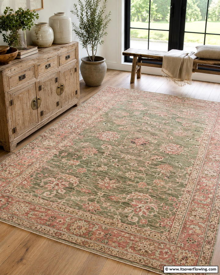 Eco Chic Natural Dye Rug - 30 Kitchen Rug Ideas- Stylish and Durable Floor Solutions