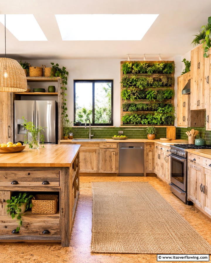 Eco Chic Sustainable Kitchen - 30 Kitchens with Light Wood Cabinets- Warm & Airy Designs