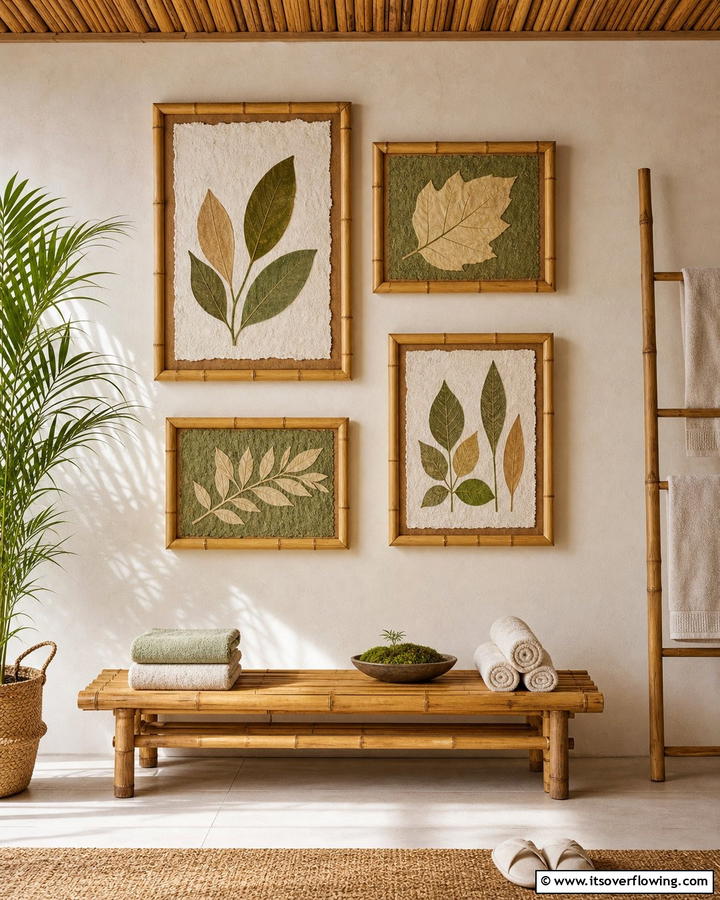 Eco Friendly Artworks - 30 Bathroom Art Ideas to Elevate Your Walls with Personality