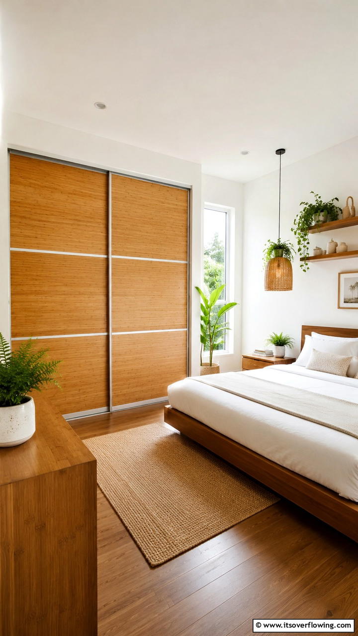 Eco Friendly Bamboo Door - 30 Closet Door Ideas to Enhance Style and Functionality