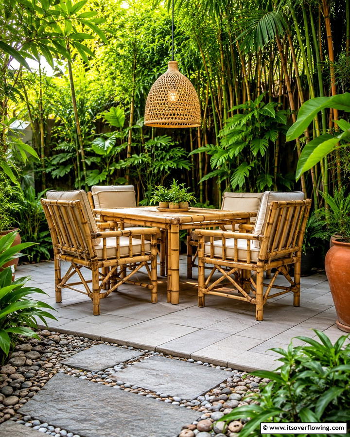 Eco Friendly Bamboo Furniture - 30 Patio Furniture Ideas to Elevate Your Outdoor Space