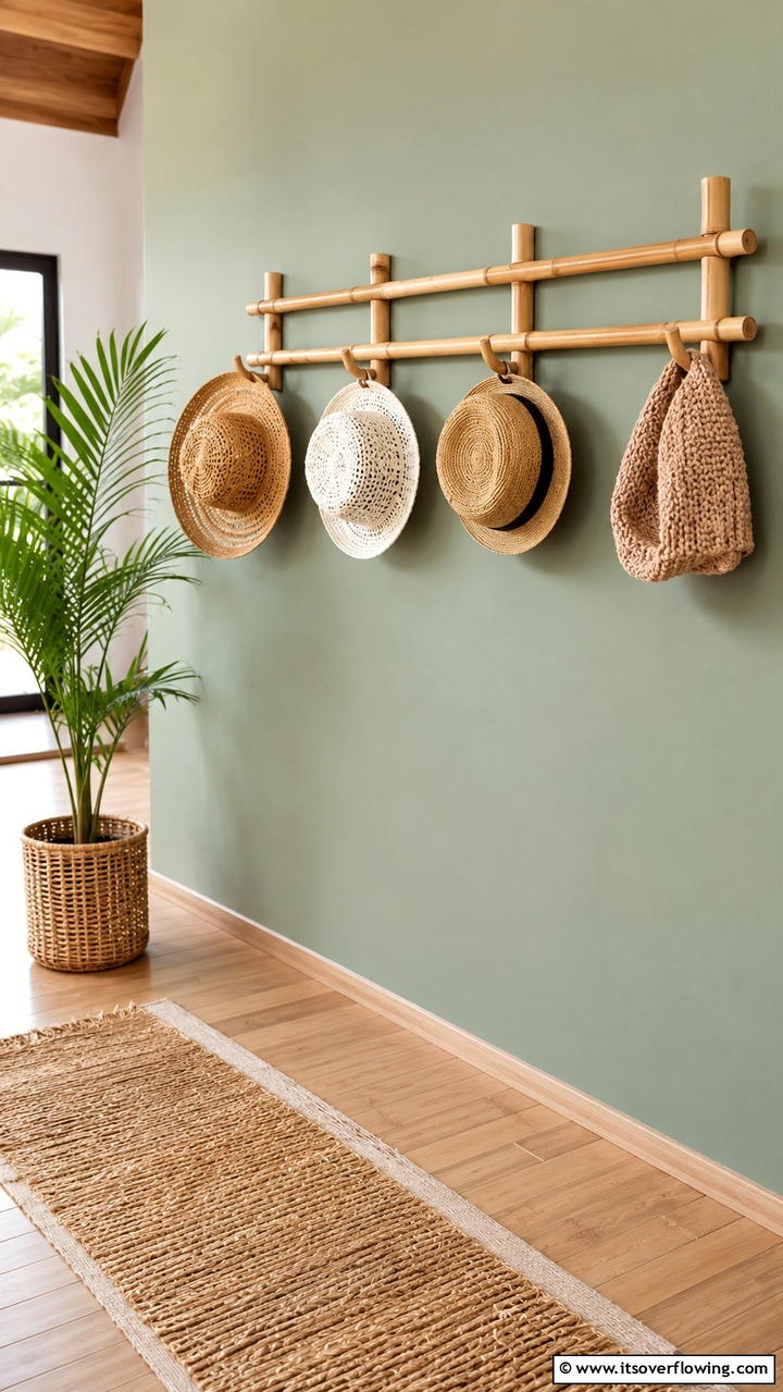 Eco Friendly Bamboo Hat Rack - 30 Creative Hat Rack Ideas for Organized Entryways