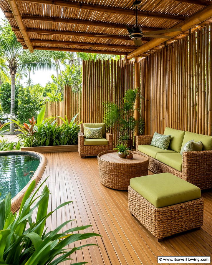 Eco Friendly Bamboo Retreat - 21 Backyard Patio Ideas for Creating Your Perfect Outdoor Oasis