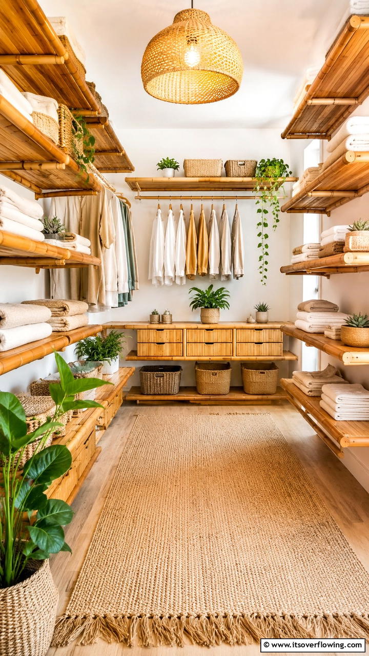 Eco Friendly Bamboo Shelves - 30 Closet Shelving Ideas for Maximizing Storage and Space