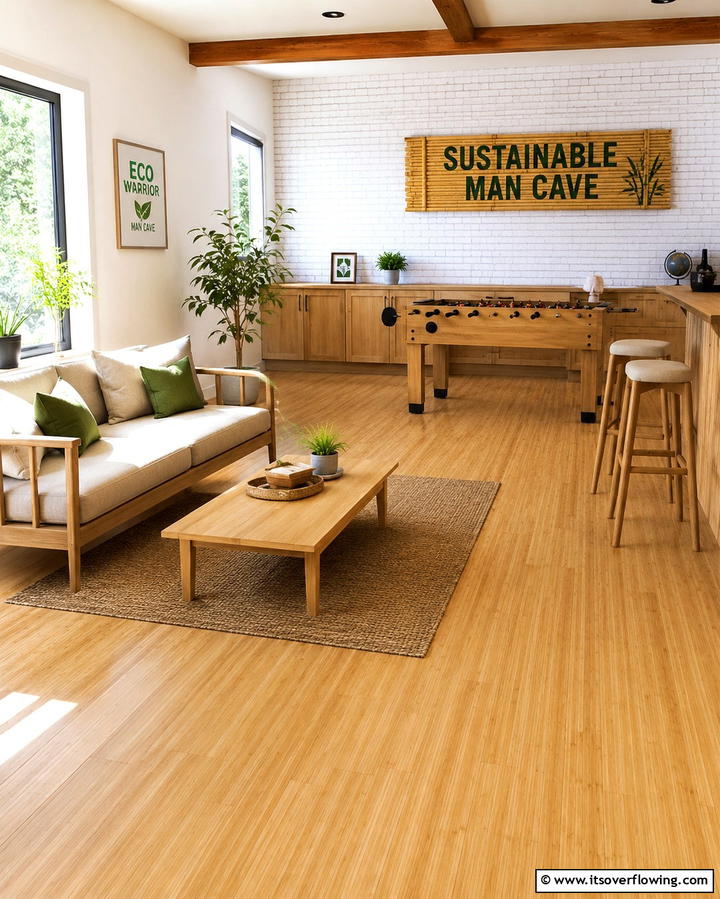 Eco Friendly Bamboo - 25 Man Cave Flooring Ideas for a Masculine Retreat