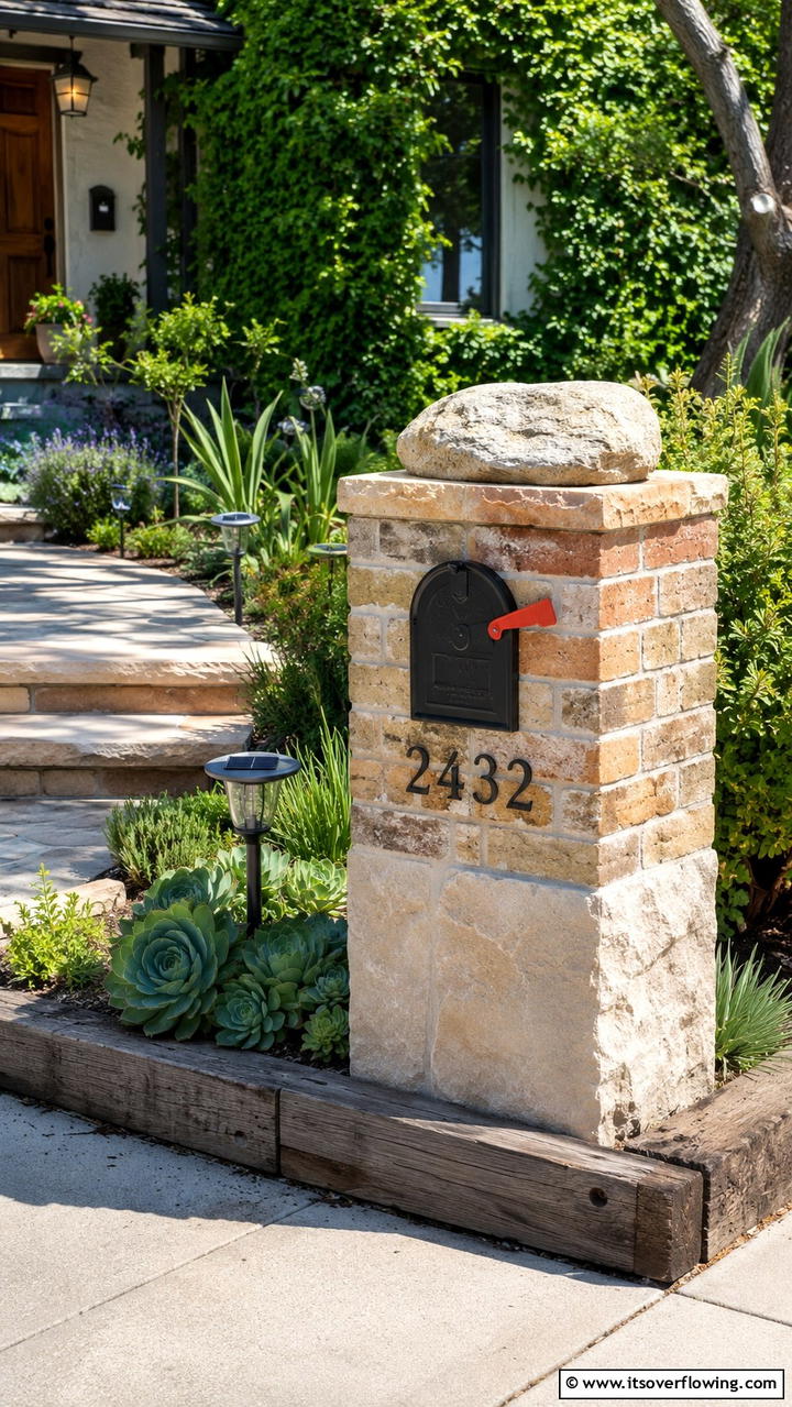 Eco Friendly Brick Mailbox - 30 Brick Mailbox Ideas for a Charming Curb Appeal Upgrade