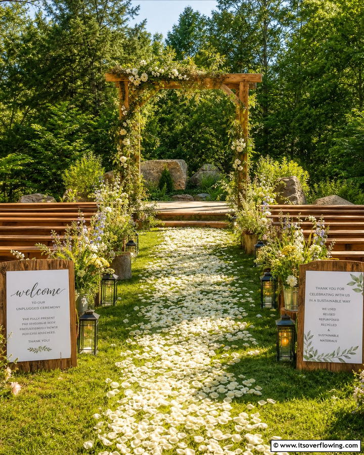 Eco Friendly Ceremony - 21 Backyard Wedding Ideas for a Magical Outdoor Celebration