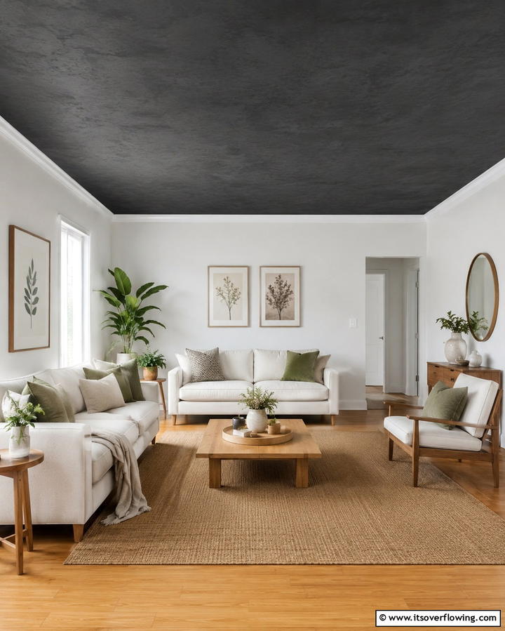 Eco Friendly Chalk Ceiling - 30 Creative Ceiling Paint Ideas to Transform Any Room’s Ambiance