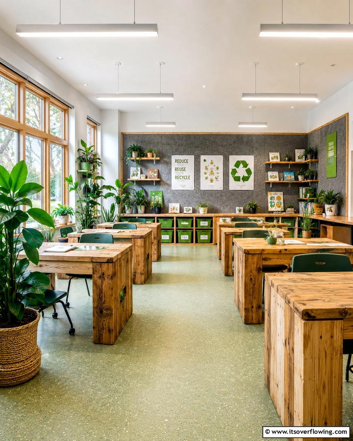 Eco Friendly Classroom - 30 Homeschool Room Ideas- Functional Learning Spaces at Home