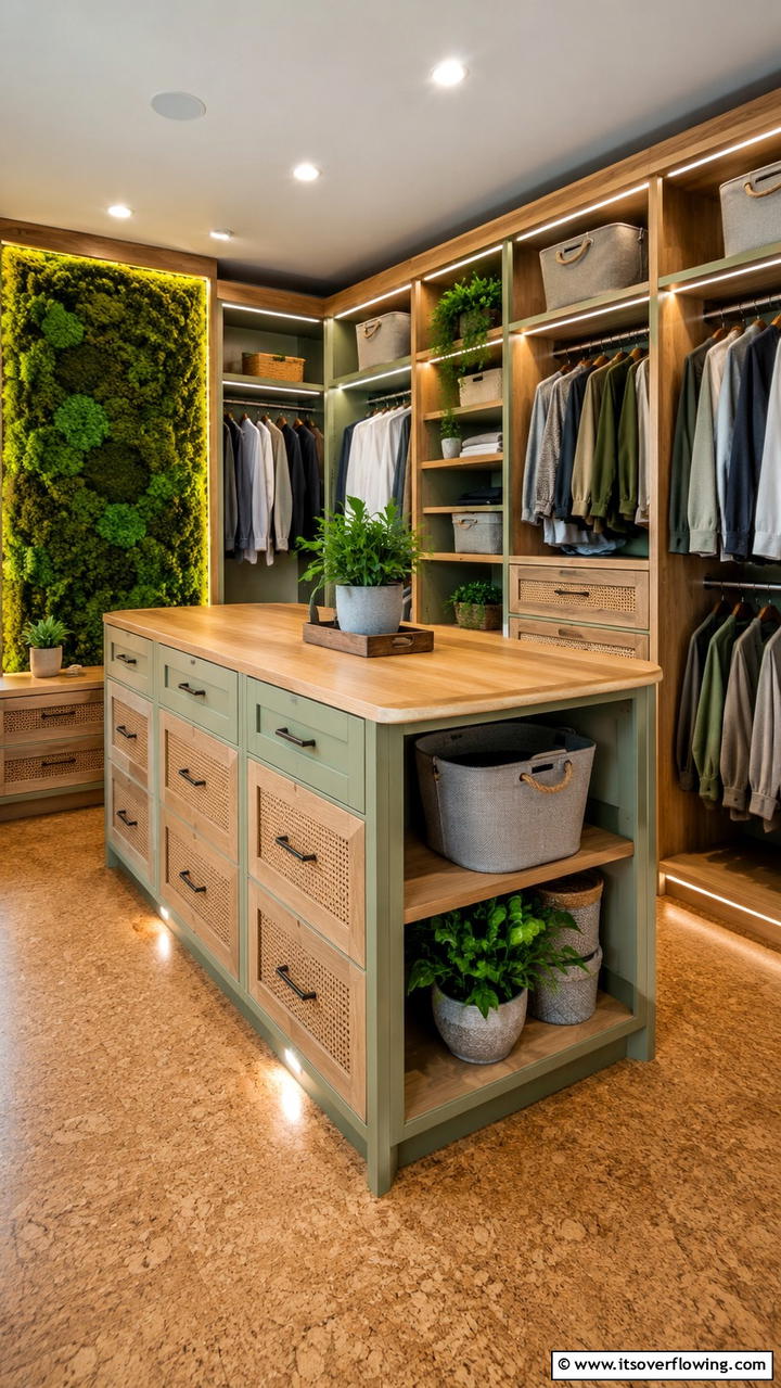 Eco Friendly Closet Island - 30 Closet Island Ideas- Luxurious Walk-In Storage Solutions