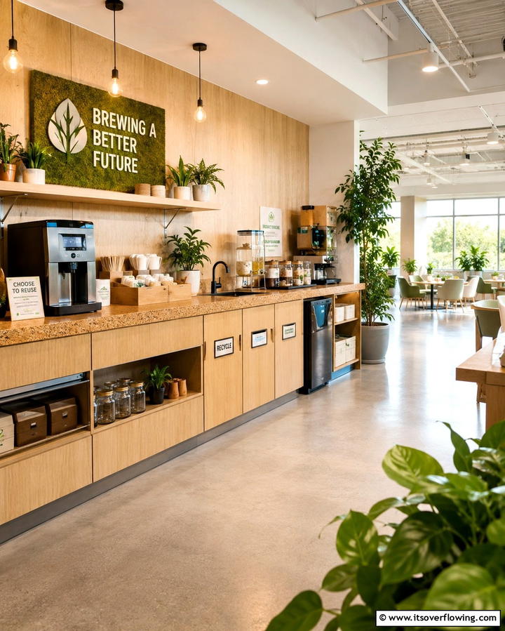 Eco Friendly Coffee StationOne - 25 Office Coffee Station Ideas to Boost Your Productivity