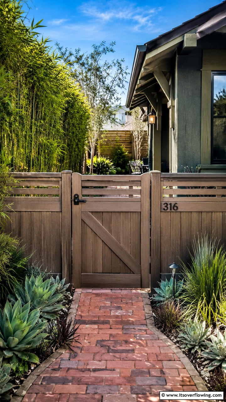 Eco Friendly Composite Gate - 30 Deck Gate Ideas for Safety and Outdoor Style