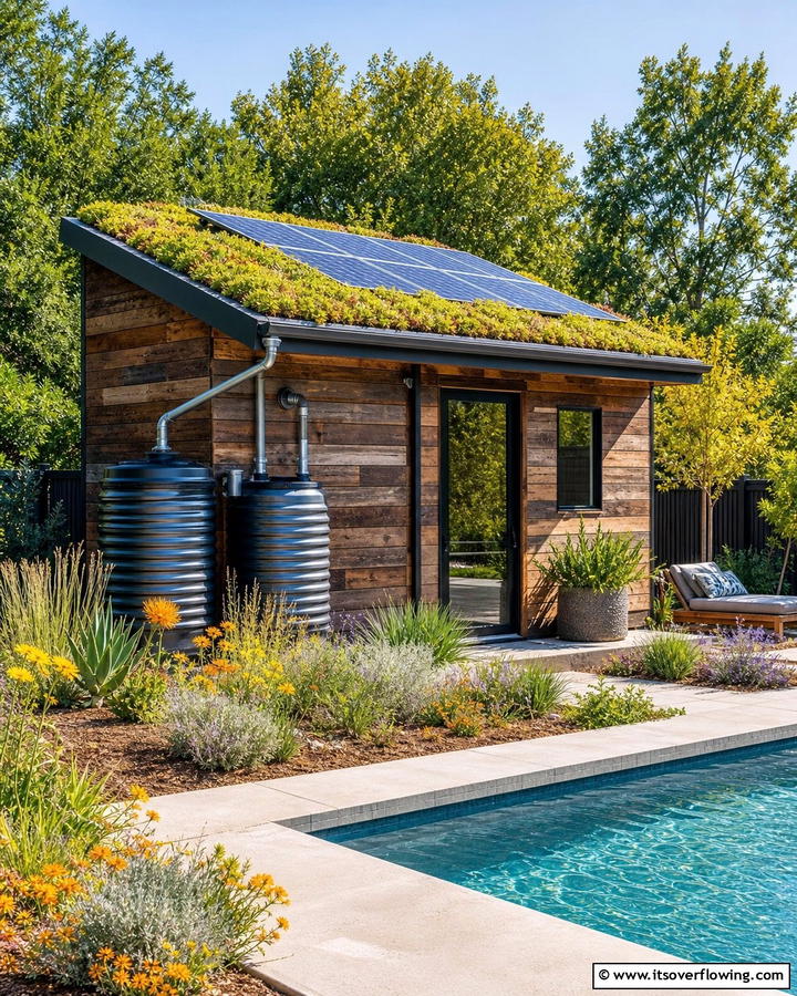 Eco Friendly Design - 20 Pool Shed Ideas to Enhance Your Backyard Oasis