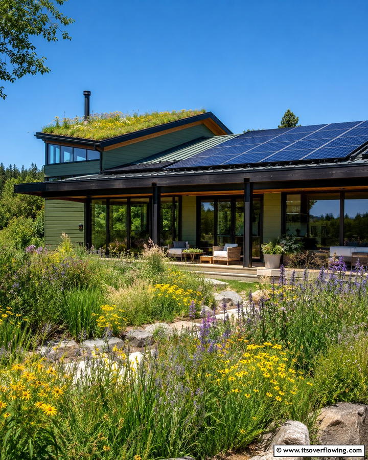 Eco Friendly Design - 25 Sage Green House With Black Trim Ideas for Curb Appeal